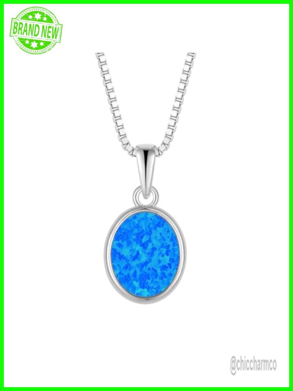 Sterling Silver Opal Pendant Necklace Adjustable Chain Elegant Jewelry